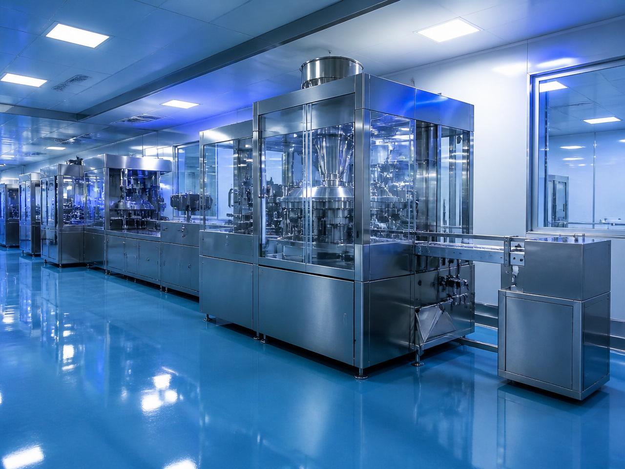 Modern pharmaceutical manufacturing facility